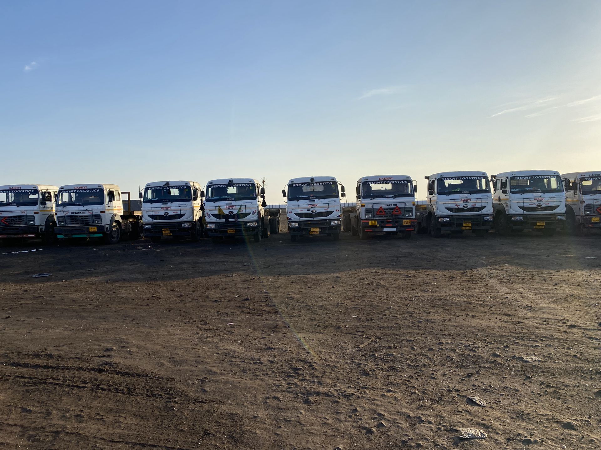 3VB ShippTrans truck fleet parked at the yard
